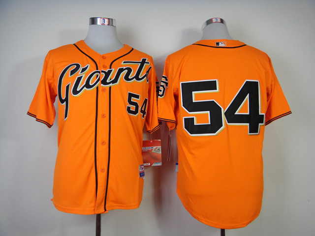 Men San Francisco Giants 54 Romo Orange MLB Jerseys